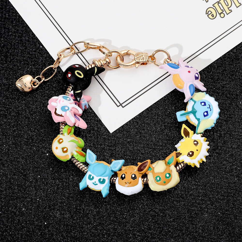 Pokémon Eeveelutions Adjustable Charm Bracelet (Gold-Tone Alloy)