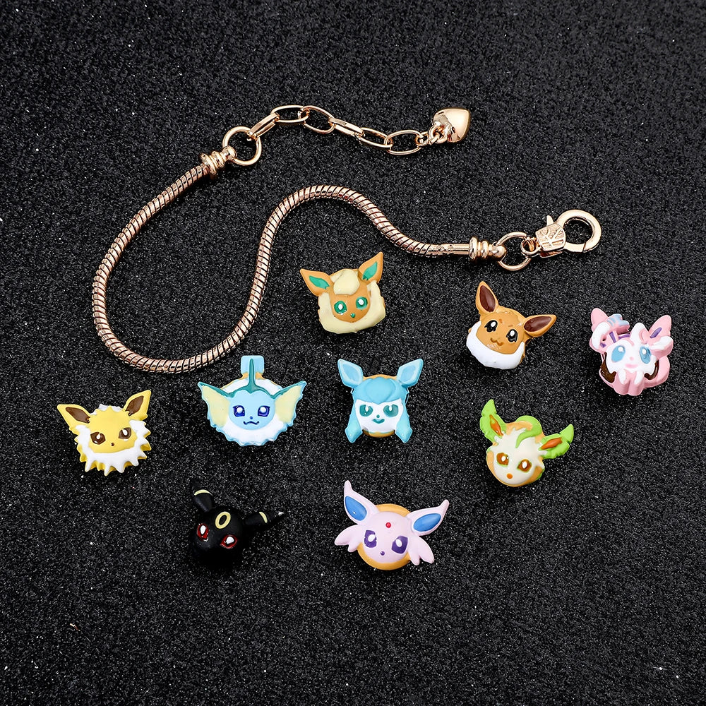 Pokémon Eeveelutions Adjustable Charm Bracelet (Gold-Tone Alloy)