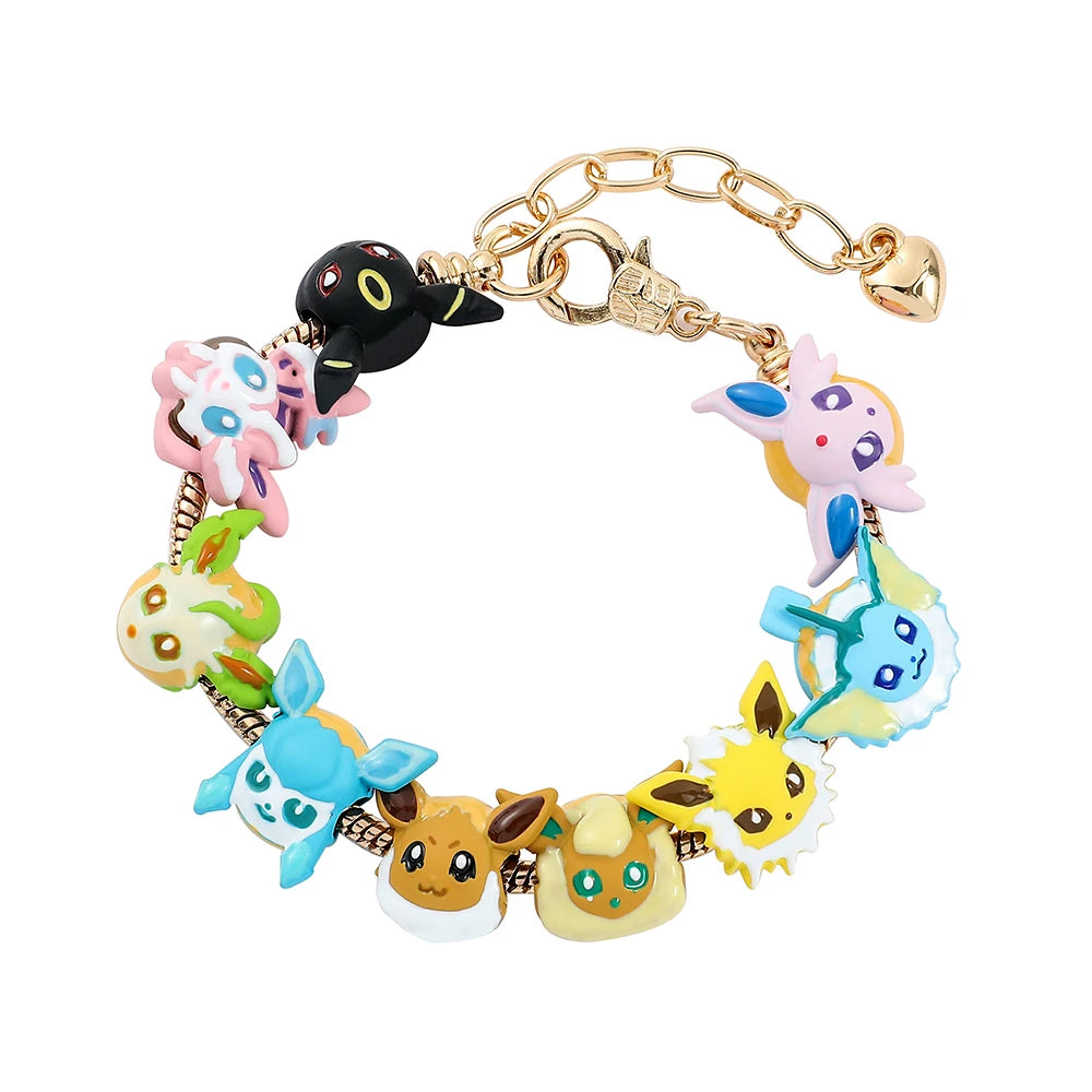 Pokémon Eeveelutions Adjustable Charm Bracelet (Gold-Tone Alloy)
