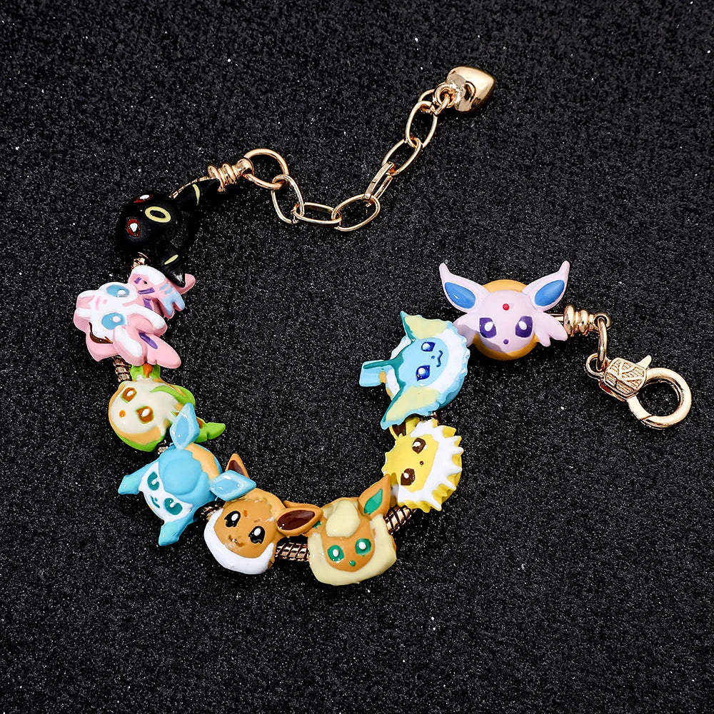 Pokémon Eeveelutions Adjustable Charm Bracelet (Gold-Tone Alloy)