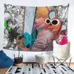 Chainsaw Man Anime Tapestry Wall Backdrop