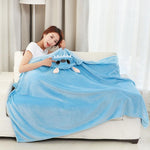 Wearable Hooded Anime Coral Velvet Blankets: Totoro Pikachu etc. - Yang Novelties Ja