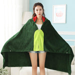Wearable Hooded Anime Coral Velvet Blankets: Totoro Pikachu etc. - Yang Novelties Ja