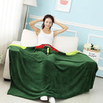 Wearable Hooded Anime Coral Velvet Blankets: Totoro Pikachu etc. - Yang Novelties Ja