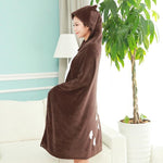 Wearable Hooded Anime Coral Velvet Blankets: Totoro Pikachu etc. - Yang Novelties Ja