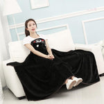 Wearable Hooded Anime Coral Velvet Blankets: Totoro Pikachu etc. - Yang Novelties Ja