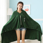 Wearable Hooded Anime Coral Velvet Blankets: Totoro Pikachu etc. - Yang Novelties Ja