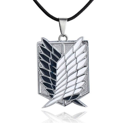 Attack on Titan Necklace Wings of Liberty with Leather Rope Chain - Yang Novelties Ja