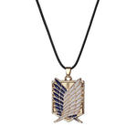 Attack on Titan Necklace Wings of Liberty with Leather Rope Chain - Yang Novelties Ja