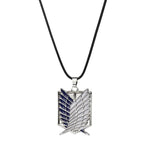 Attack on Titan Necklace Wings of Liberty with Leather Rope Chain - Yang Novelties Ja