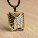 Attack on Titan Necklace Wings of Liberty with Leather Rope Chain - Yang Novelties Ja