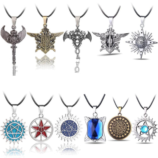 Anime Symbol Pendants with Rope Necklace - Yang Novelties Ja