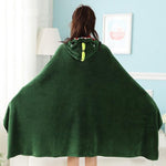 Wearable Hooded Anime Coral Velvet Blankets: Totoro Pikachu etc. - Yang Novelties Ja