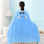 Wearable Hooded Anime Coral Velvet Blankets: Totoro Pikachu etc. - Yang Novelties Ja