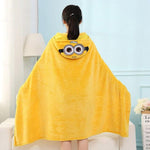 Wearable Hooded Anime Coral Velvet Blankets: Totoro Pikachu etc. - Yang Novelties Ja