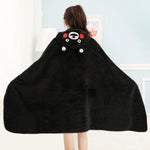 Wearable Hooded Anime Coral Velvet Blankets: Totoro Pikachu etc. - Yang Novelties Ja