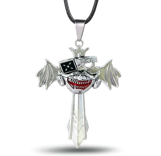 Tokyo Ghoul Rotatable Ghoul Mask wings Pendant Plus Rope Necklace - Yang Novelties Ja