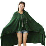 Attack on Titan Survey Corps Large Flannel Blanket Cloak With Hoodie - Yang Novelties Ja